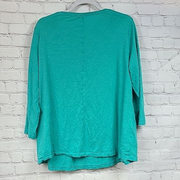 Cato Women's Plus 22/24 Mint Gre Long Sleeve Tee Knit Top Super Soft Basic Shirt - Picture 6 of 6